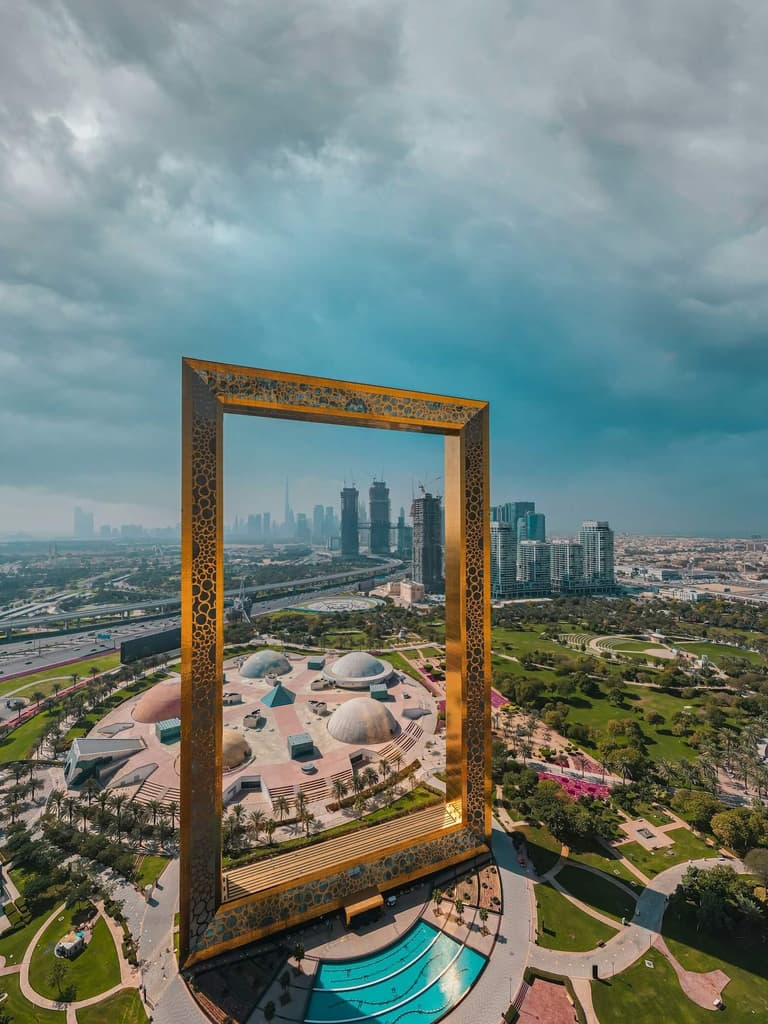 Dubai City View with sea