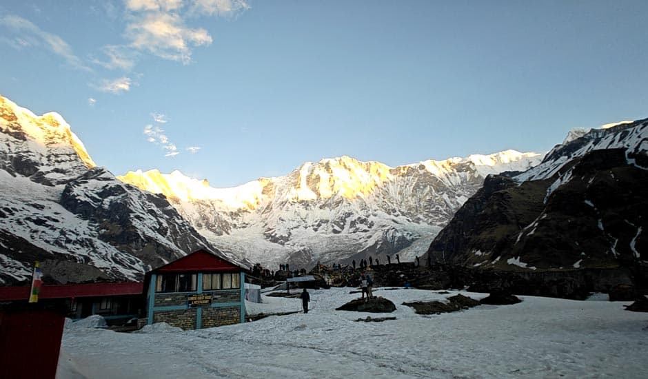 Golden Hour At Annapurna Base Camp