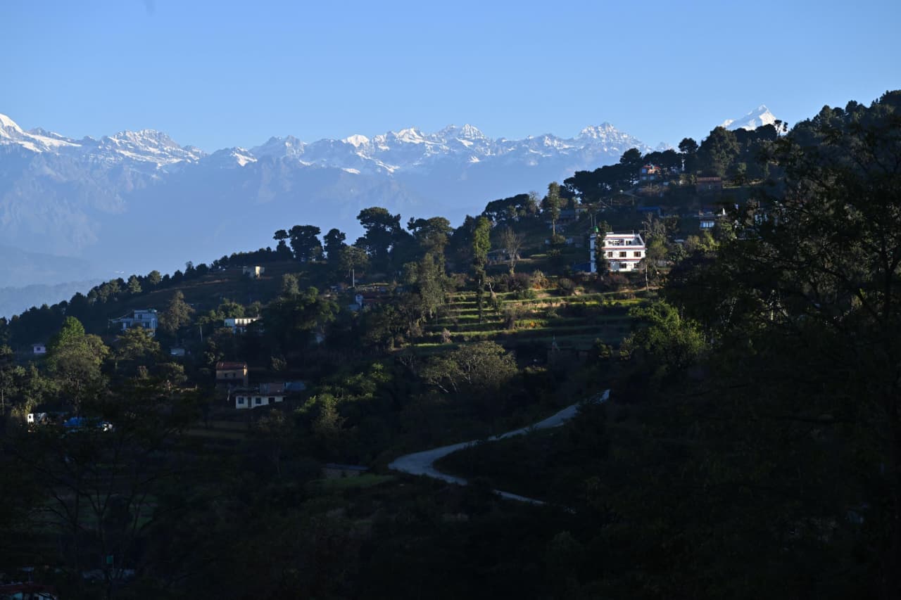 Beautiful Landscape and the Himalays from Nagarkot