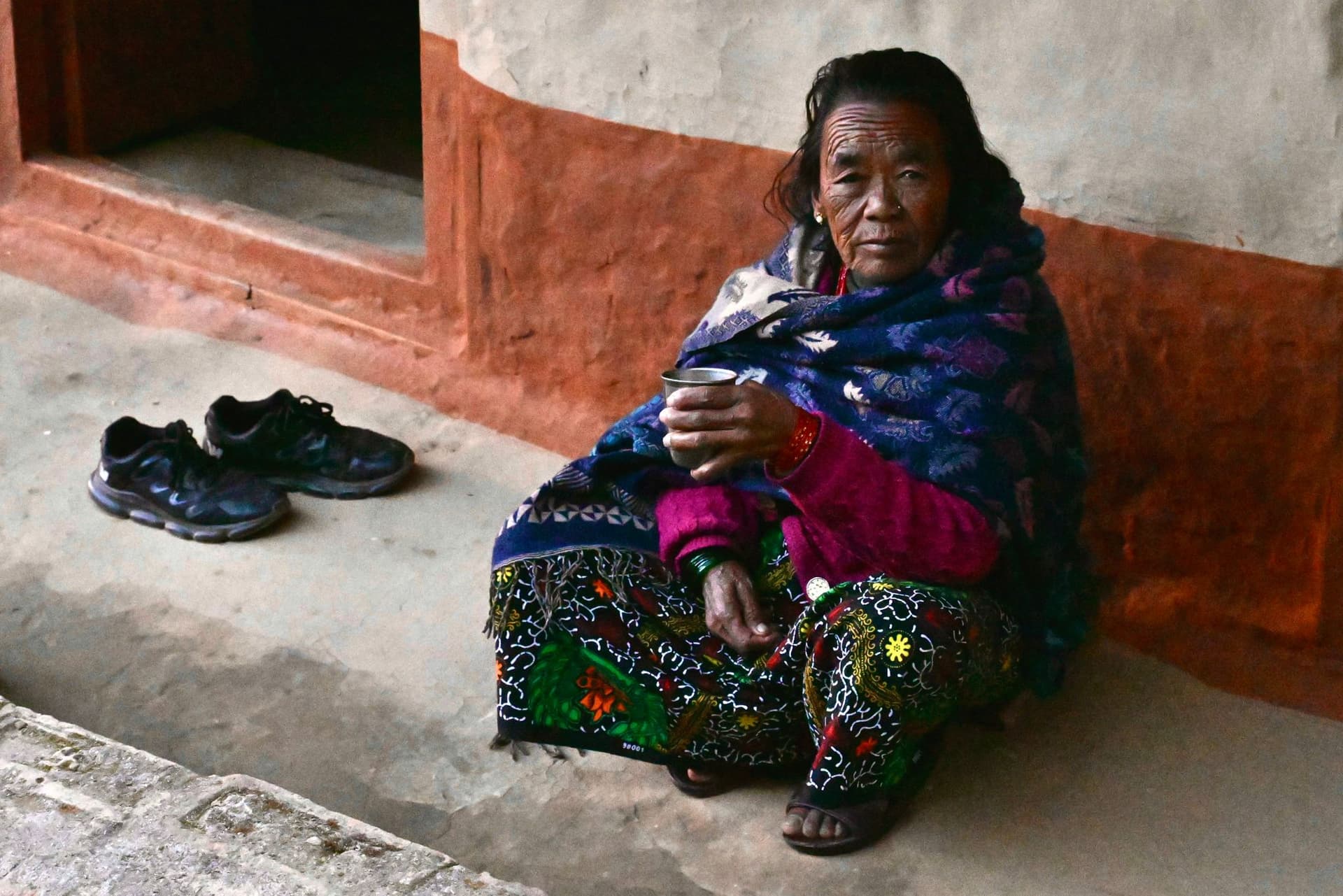 Women in the village in Nagarkot