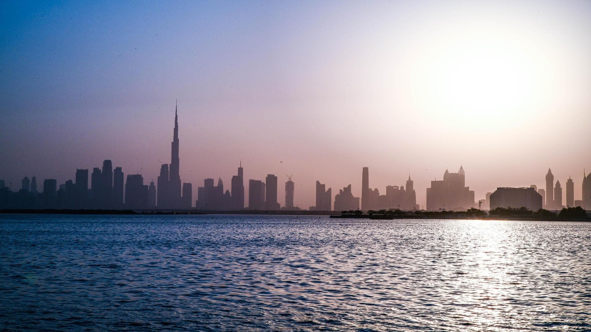 Dubai City View with sea