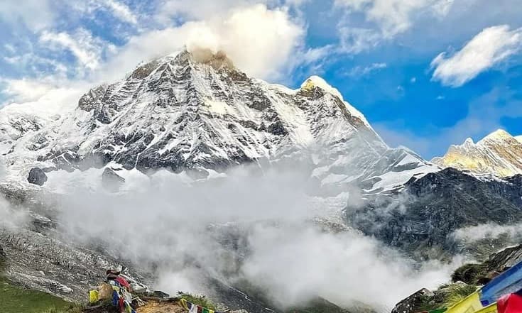 Snow-Capped peak of Mt. Annapurna