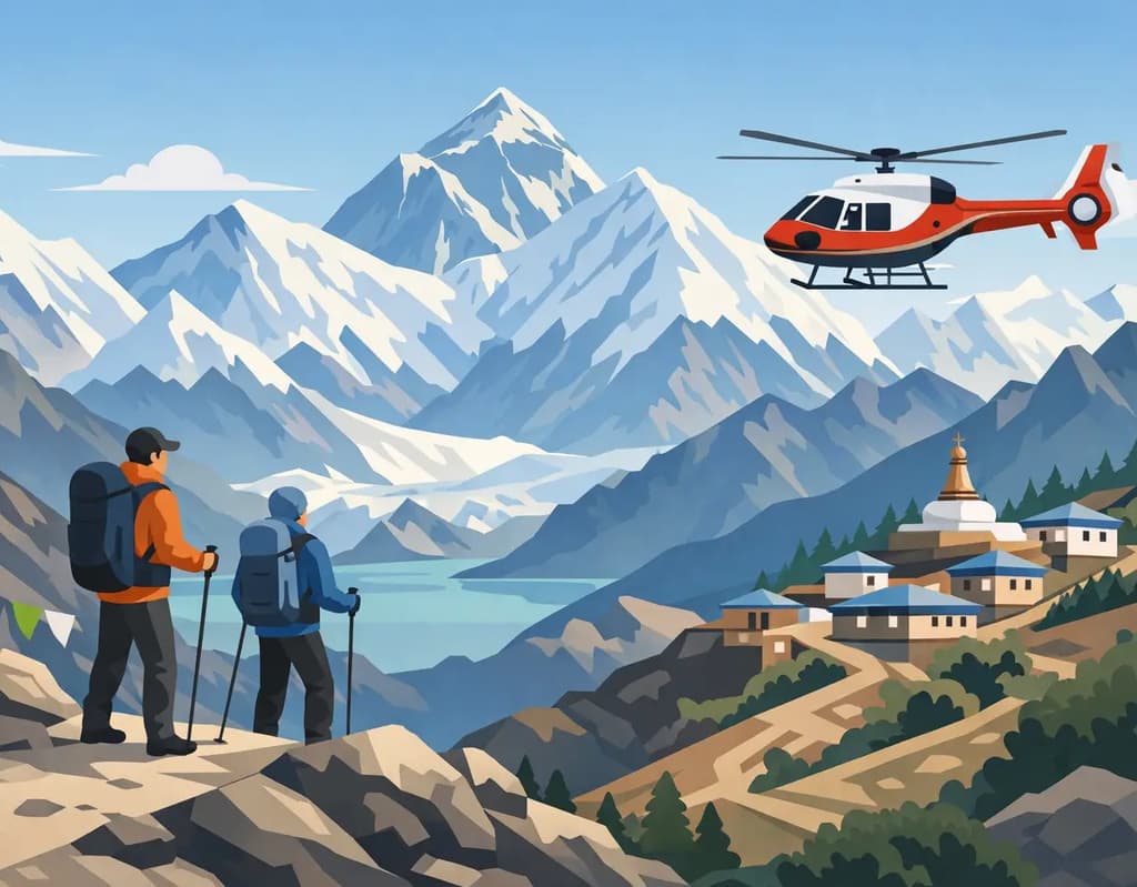 Everest Heli Return Trek Example Itinerary