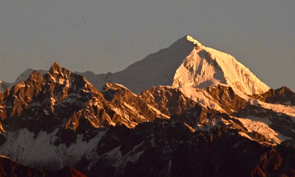 Stunning sunrise from the Himalayas at Nagarkot