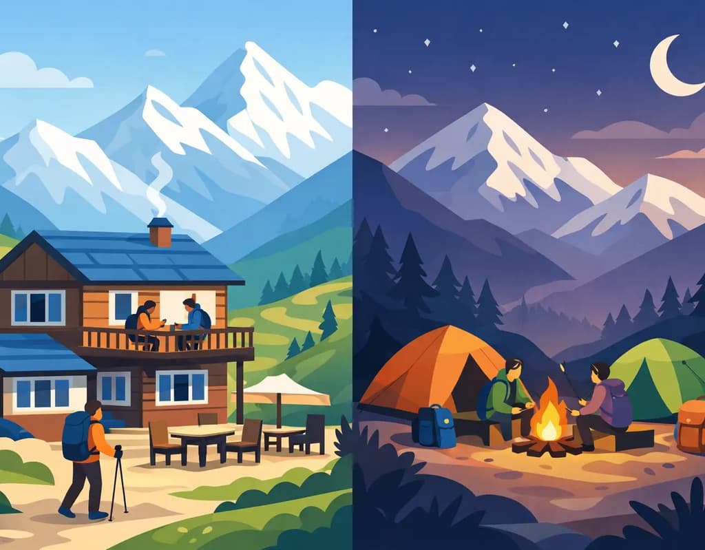 Teahouse Trek vs Camping in Nepal